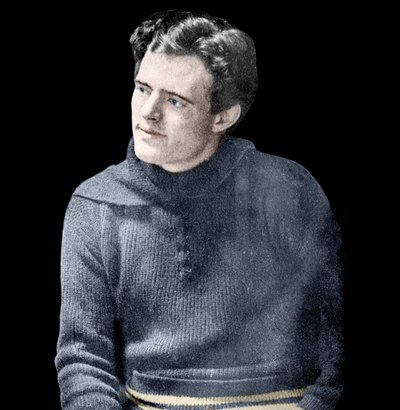 Porträtt av Jack London (1876-1916), amerikansk författare. av Unknown photographer