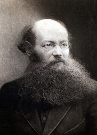 Porträtt av prins Peter (Piotr) Alekseyevich Kropotkin (1842-1921), rysk revolutionär och anarkist. av Unknown photographer