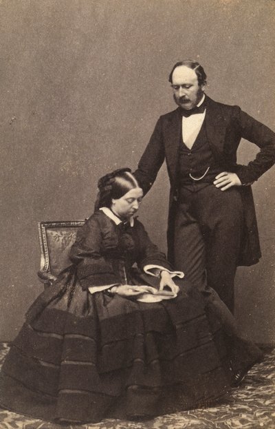 Porträtt av drottning Victoria av England och prinsgemål Albert av Sachsen-Coburg-Gotha av Unknown photographer