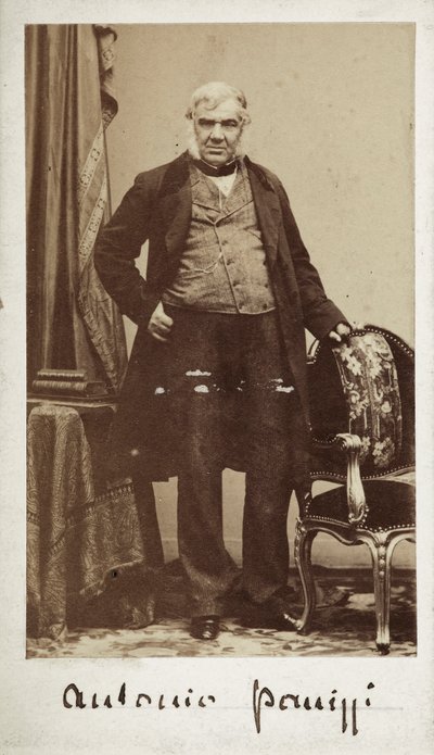 Porträtt av senator Antonio Panizzi (1797-1879), chef för British Museums bibliotek av Unknown photographer