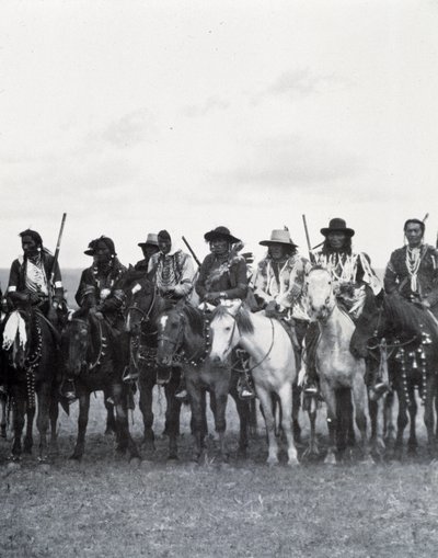 Prairie Indians, Kanada, sent 1800-tal. av Unknown photographer