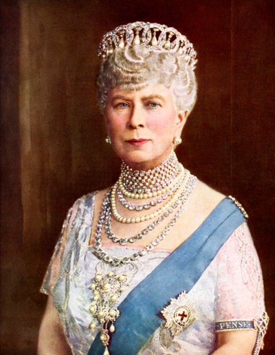Drottning Mary, gemål till kung George V, Mary av Teck, Victoria Mary Augusta Louise Olga Pauline Claudine Agnes av Unknown photographer