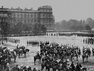Genomgång av den indiska arméns kontingent, Horse Guards Parade, juni 1897 av Unknown