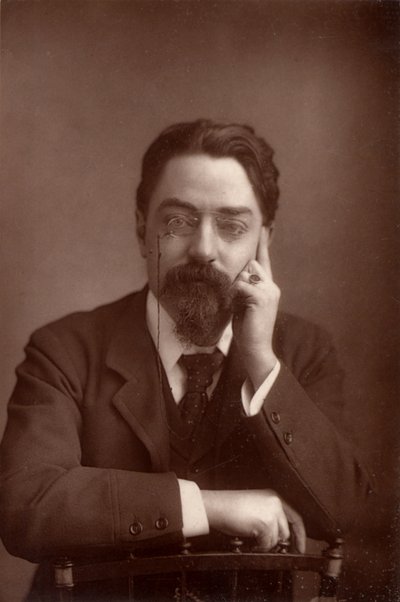 Sidney Webb, Baron Passfield (1859-1947), engelsk politisk ekonom och social reformator, ca 1890 (svartvitt foto) av Unknown photographer