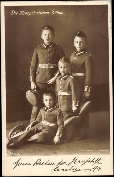 Kronprinsessan Söner, Preussen, NPG 5032 av Unknown photographer
