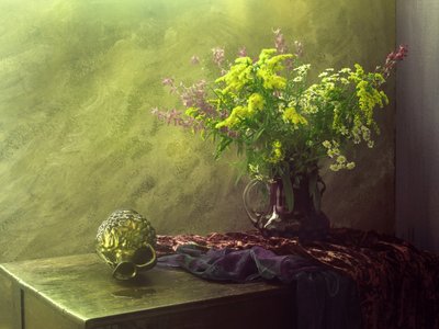 Höstligt blomsterstilleben av UstinaGreen