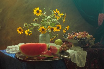Sommarstilleben med solrosor av UstinaGreen
