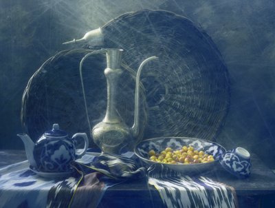 Traditionellt blått stilleben av UstinaGreen