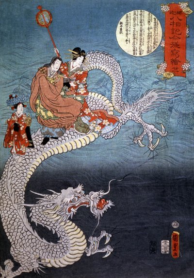 Havsdrake av Utagawa (1786 1865) Kunisada