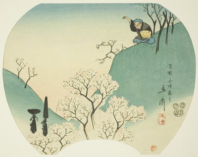 Forntida berättelse om den gamle mannen som fick träden att blomma av Utagawa Hiroshige