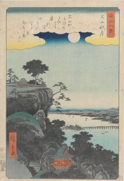 Höstmåne vid Ishiyama-templet av Utagawa Hiroshige