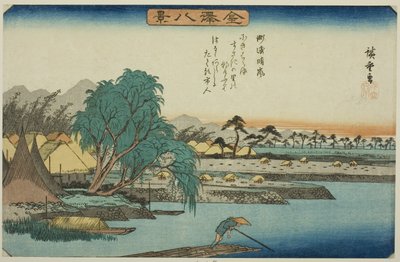 Klart väder vid Susaki (Susaki seiran), från serien "Eight Views of Kanazawa (Kanazawa hakkei)" av Utagawa Hiroshige