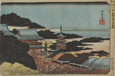 ”Folkmassa på årsslutsmarknaden vid Sensōji-templet” ur serien ”Berömda platser i den östra huvudstaden” av Utagawa Hiroshige