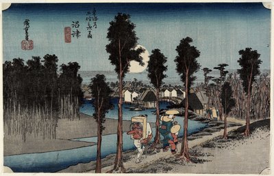 Skymningen vid Numazu, ca. 1833 av Utagawa Hiroshige