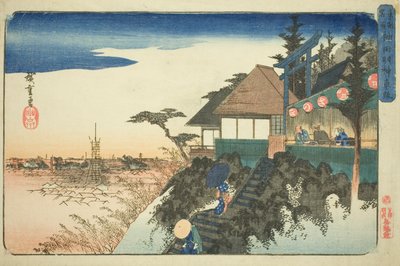 Eastern Ascent to the Kanda Myojin Shrine (Kanda Myojin higashizaka), från serien "Famous Places in the Eastern Capital (Toto meisho)" av Utagawa Hiroshige