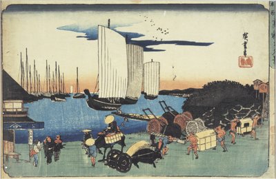 ”Kvällsvy över Takanawa” ur serien ”Berömda platser i den östra huvudstaden” av Utagawa Hiroshige