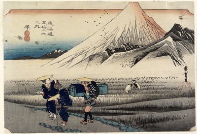 Fuji in the Morning, Hara, ca. 1833 av Utagawa Hiroshige