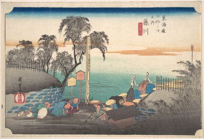 Fujikawa, Bo Bana av Utagawa Hiroshige