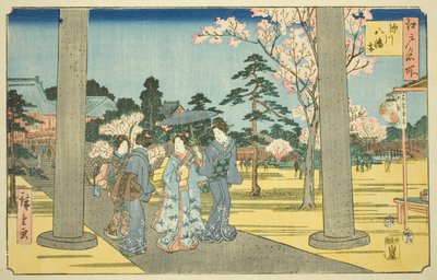 Fukagawa Hachiman Shrine, från TV-serien av Utagawa Hiroshige