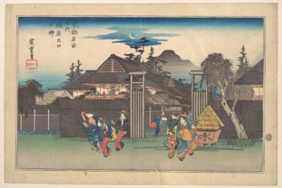 Porten till Shimabara av Utagawa Hiroshige
