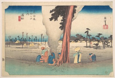 Hamamatsu, vy över Toko av Utagawa Hiroshige
