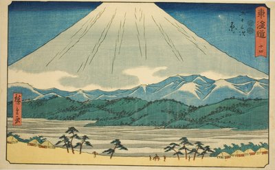 Hara - Nej. 14, från serien "Fifty-three Stations of the Tokaido (Tokaido gojusan tsugi)," även känd som Reisho Tokaido av Utagawa Hiroshige