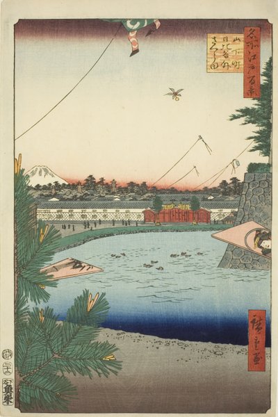 Hibiya plan d utanför - Sakurada från Yamashita - arbete (Yamashita - arbete Hibiya utanför - Sakurada), från serien s ``Ridge d re d fa net s view ws of Edo (Hundra berömda vyer av Edo)
