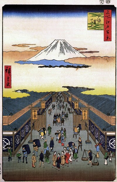 Hiroshige, Sugura streetFXD av Utagawa Hiroshige