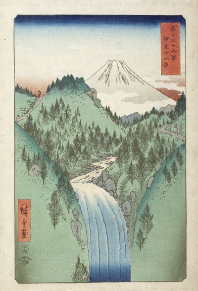 I bergen i Izu-provinsen av Utagawa Hiroshige