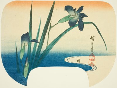 Iris och bäck av Utagawa Hiroshige