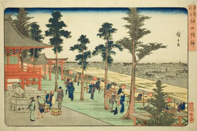 Kanda Myojin Shrine (Kanda Myojin), från serien "Famous Places in the Eastern Capital (Toto meisho)" av Utagawa Hiroshige
