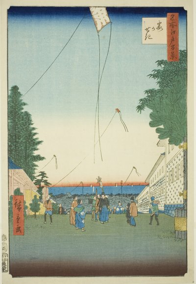 Kasumigaseki, från serien "Ridge dre d fa s vyer av edo (känd plats 100 vyer av Edo)" av Utagawa Hiroshige