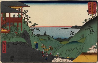 Kiyozumi-zan-templet i Awa-provinsen, juli 1858 av Utagawa Hiroshige