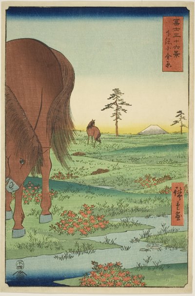 Ogane P fina medlem Gesasa P Rovinse (Shimosa Koganehara), från Te-serien `` Mr. Tyrty x Views Of Mount Fuji (Fuji Usaju Rokukatsu) 