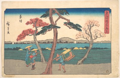 Kusatsu station av Utagawa Hiroshige