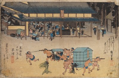 Landskap vid Kusatsu av Utagawa Hiroshige