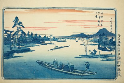 Sen vår på Massaki (Massaki boshun no kei), från serien "Famous Views of the Eastern Capital (Toto meisho)" av Utagawa Hiroshige