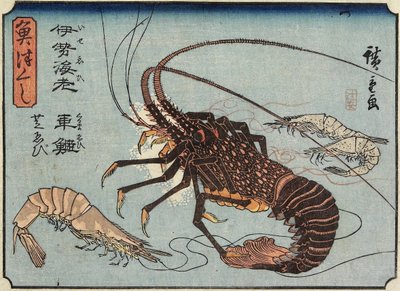 Hummer, räkor och räkor, 1830-1844 av Utagawa Hiroshige