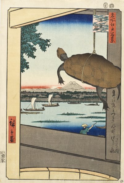 Mannenbron, Fukagawa av Utagawa Hiroshige