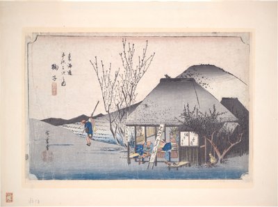 Mariko Tea House, ur serien ”De femtiotre stationerna längs Tōkaidō” av Utagawa Hiroshige