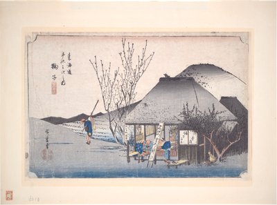 Mariko Tea Shop, från serien Fifty-three Stations of the Tokaido av Utagawa Hiroshige