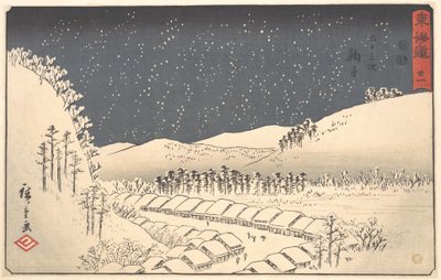 Mariko, ur serien Tōkaidō, populärt känd som Reisho Tōkaidō av Utagawa Hiroshige