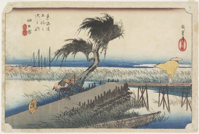 Visible Ver, Yokkaichi, ca. 1833 av Utagawa Hiroshige