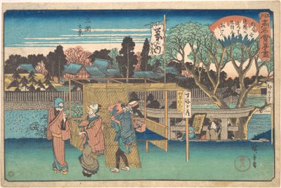 Utsikt över Mimeguri (Toyoha-ya) av Utagawa Hiroshige