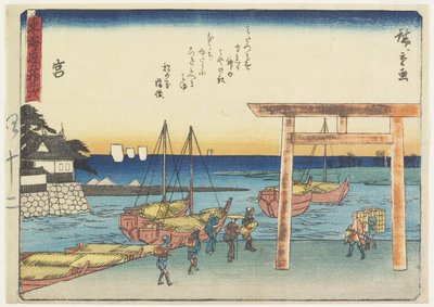 Miya, 1837-1844 av Utagawa Hiroshige