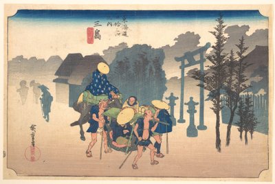 Morgondimma av Utagawa Hiroshige