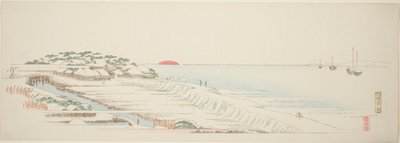 Morgonsnö vid Susaki (Susaki yuki no asa), från serien "Thirteen Views of the Environs of Edo" av Utagawa Hiroshige