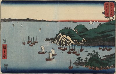 Muronotsu i Harima-provinsen, juli 1858 av Utagawa Hiroshige