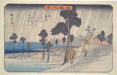 Night Rain at Koizumi: The Eight Views of Kanazawa av Utagawa Hiroshige