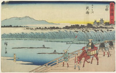 Nr 39 Okazaki, 1847-1852 av Utagawa Hiroshige